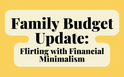 Family Budget Update: Flirting with Financial Minimalism